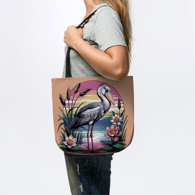 Majestic Shoebill Stork at Sunset for Birdwatchers by BirdsnStuff