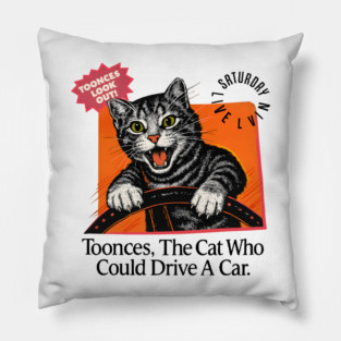 Toonces lock out! Pillow