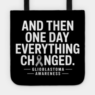 Glioblastoma Awareness Figh Brain Tumor Cure Brain Cancer Tote