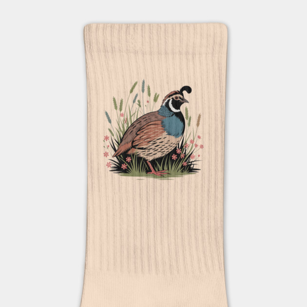 Wildflower Quail in Prairie Grass for Nature Fans by BirdsnStuff