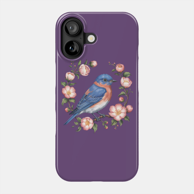 Eastern Bluebird in Blossoms for Nature Lovers Phone Case by BirdsnStuff