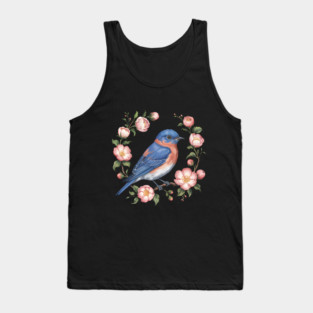 Eastern Bluebird in Blossoms for Nature Lovers Tank Top