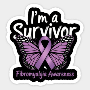 Fibromyalgia Warrior I'm A Survivor Fibromyalgia Awareness Sticker