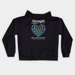 Strength Is Someone Fighting Fibromyalgia Kids Hoodie