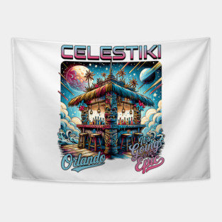 Tiki Bar in the New Orlando Theme Park In Florida Tapestry