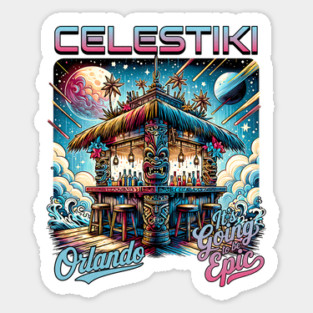 Tiki Bar in the New Orlando Theme Park In Florida Magnet