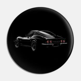 Black 1969 Corvette Pin
