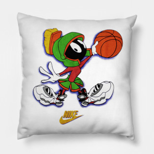 90s Alien Look Cartoon - Basketball Pillow
