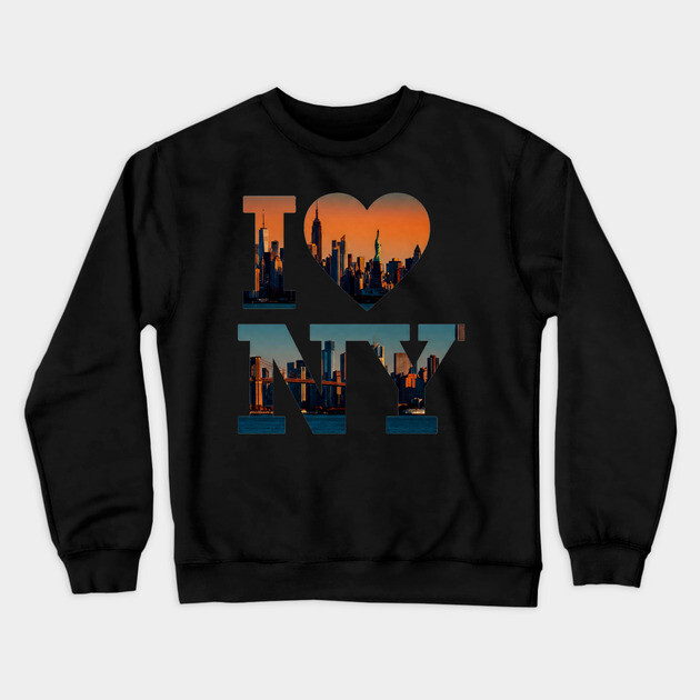 new york shirt funny city pride travel souvenir vacation gift tourist Crewneck Sweatshirt by OUTFITPAW