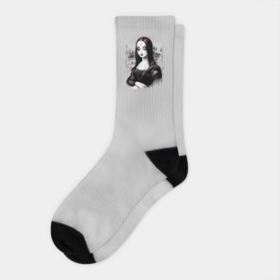 Goth Mona Lisa Socks