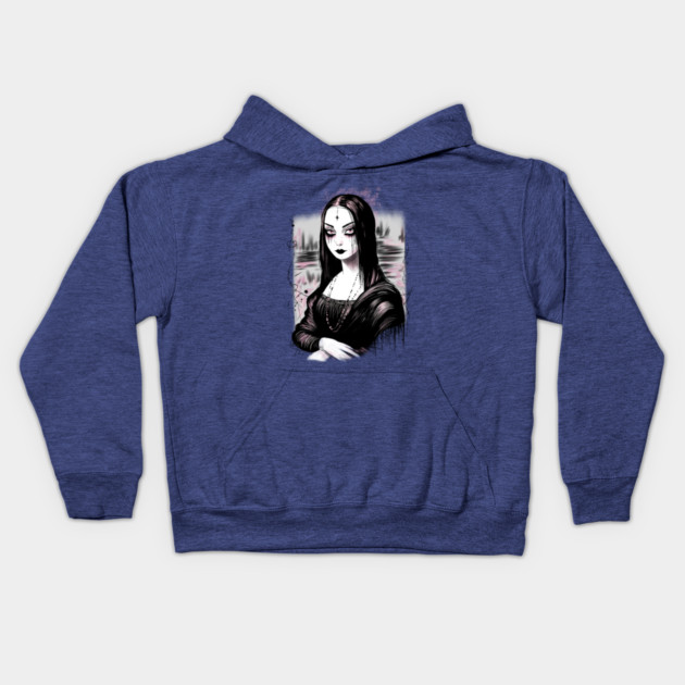 Goth Mona Lisa Kids Hoodie by H. R. Sinclair