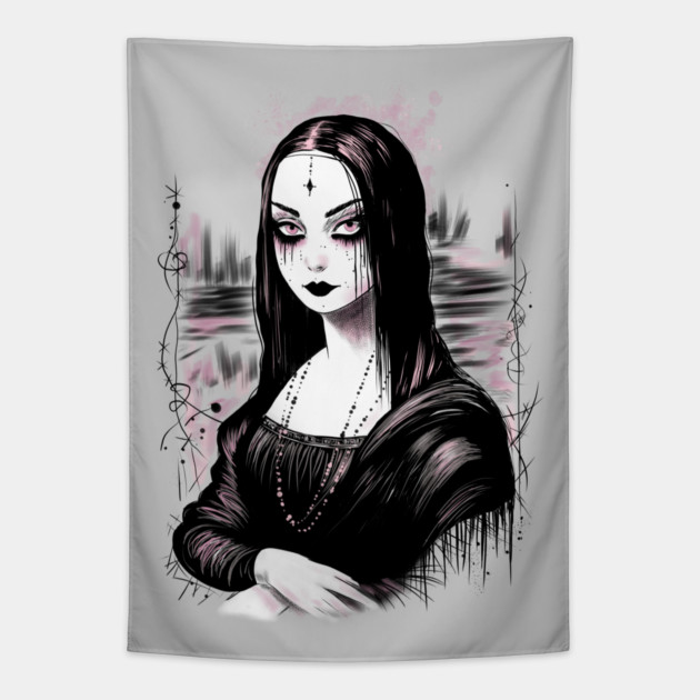 Goth Mona Lisa Tapestry by H. R. Sinclair