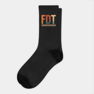 FDT Foxtrot Delta Tango – Funny Anti-Trump Retro Political Statement Socks