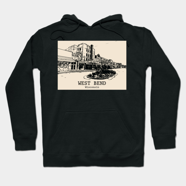 West Bend - Wisconsin Hoodie by Lakeric