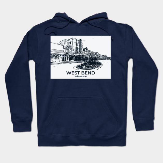 West Bend - Wisconsin Hoodie by Lakeric