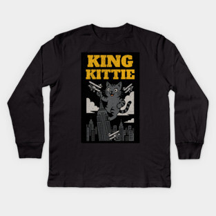King Kittie – Giant Cat City Takeover Kids Long Sleeve T-Shirt