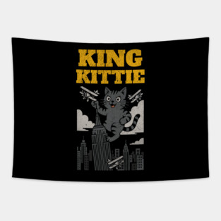 King Kittie – Giant Cat City Takeover Tapestry
