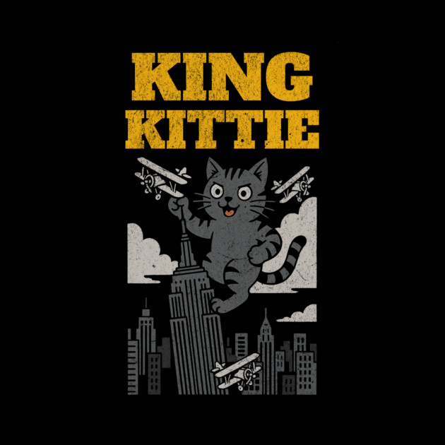 King Kittie – Giant Cat City Takeover by DonWillisJrArt