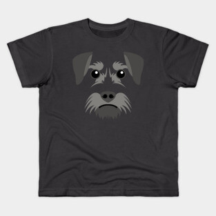 Miniature Schnauzer Dog Face Kids T-Shirt
