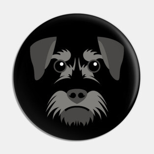 Miniature Schnauzer Dog Face Pin