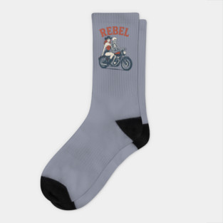 Skeleton Biker Socks