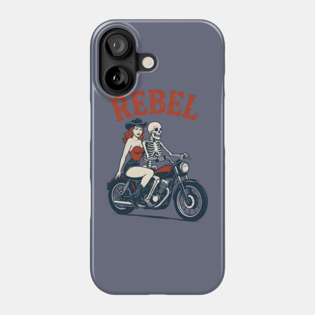 Skeleton Biker Phone Case by Maggie's Store 3