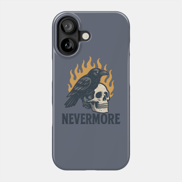Nevermore Raven And Skull Phone Case by Maggie's Store 3