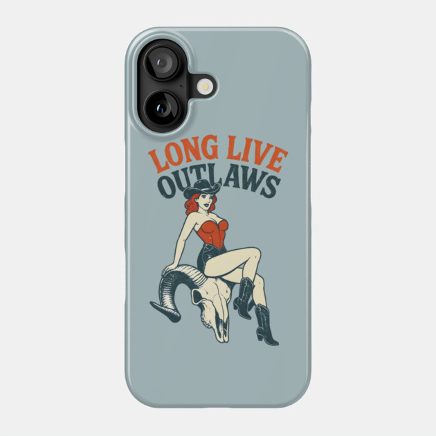Pin Up Girl Long Live Outlaws Phone Case by Maggie's Store 3
