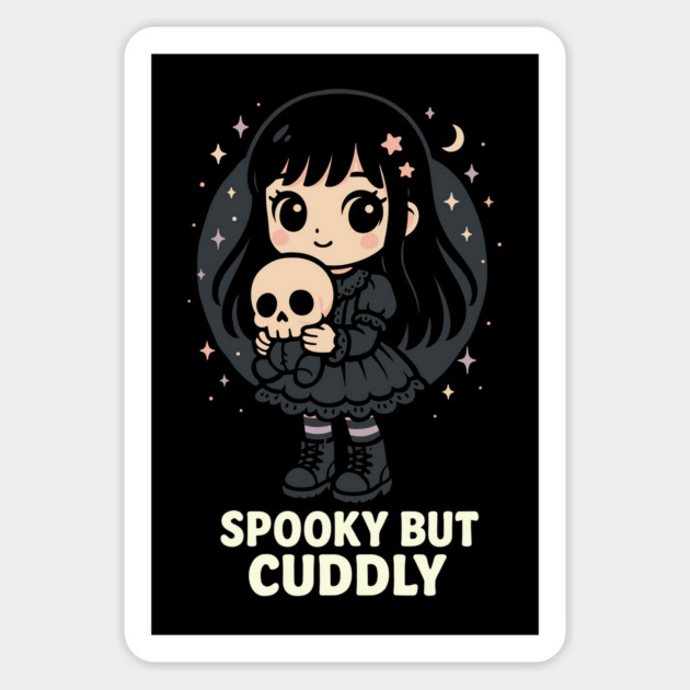 Spooky But Cuddly Goth Kawaii Magnet by belownormal