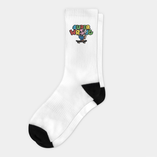 SUPER WRONG – Skater Bros Edition Socks by Wrongteeshirt