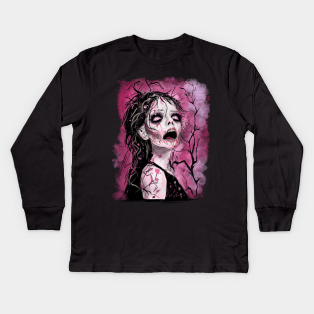 Surreal Zombie Kids Long Sleeve T-Shirt by H. R. Sinclair