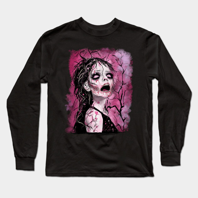 Surreal Zombie Long Sleeve T-Shirt by H. R. Sinclair
