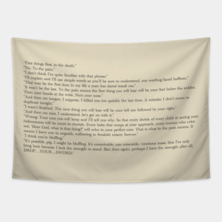 The Princess Bride “To the Pain” Quote Tapestry