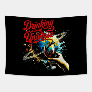 Drinking around the Universe In Orlando Florida Theme Park Tapestry