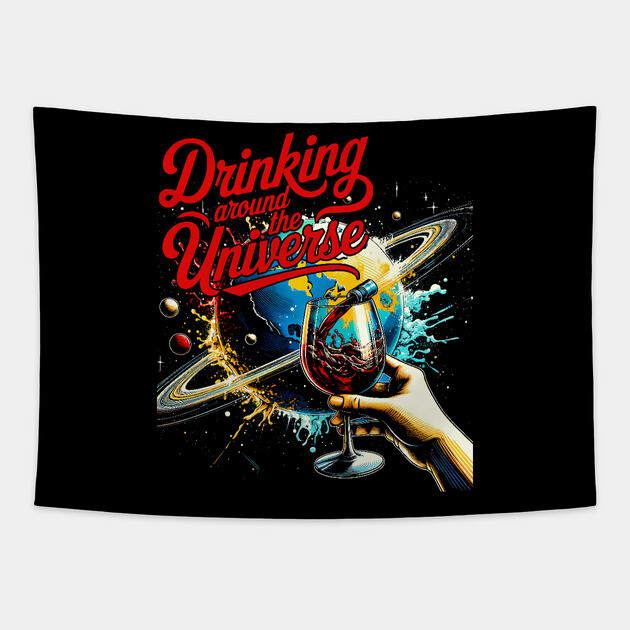 Drinking around the Universe In Orlando Florida Theme Park Tapestry by Joaddo
