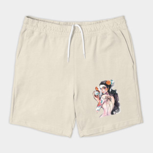 Dali girl dali Elephant and black cat Shorts