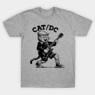 CAT/DC , AC/DC cat as angus young T-Shirt