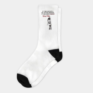 BANKSY If You Repeat A Lie Often Enough It Becomes Politics Socks