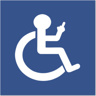 Handicap Wheelchair - Funny Wheelchair Gift Posters and Art