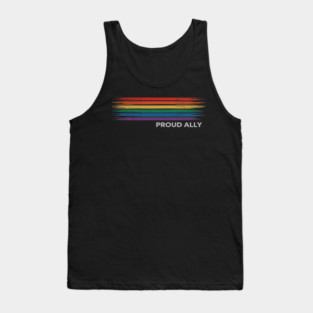 Gay Pride Rainbow Proud Ally LGBT Support Pride Tank Top