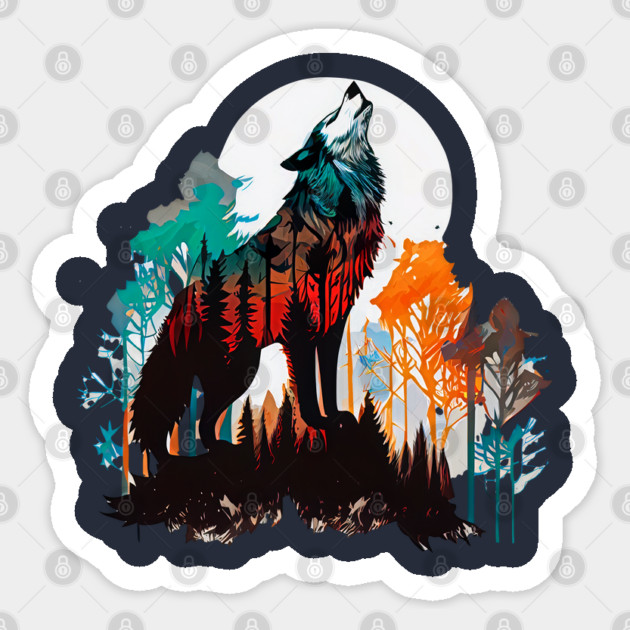 Howling Wolf Sticker by WolfChamp