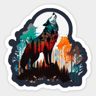 Howling Wolf Magnet