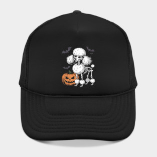 Poodle Skeleton Jack O Lantern Funny Dog Halloween Hat