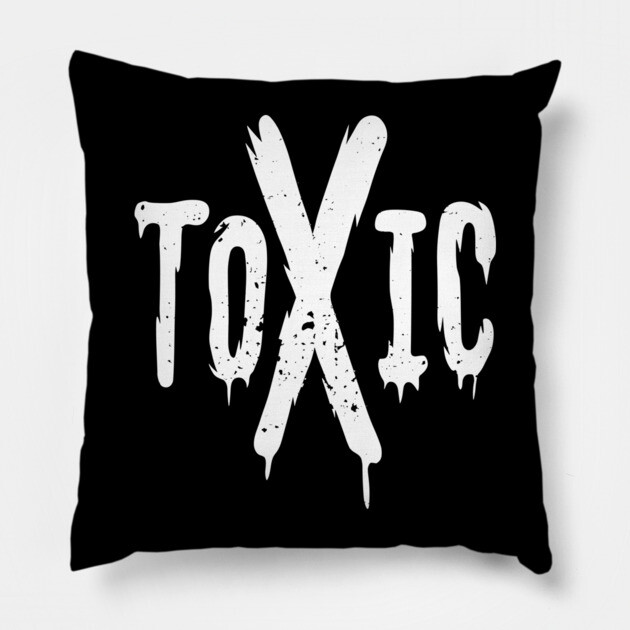 Toxic Sarcastic Provocative Attitude Warning Pillow by Anticorporati