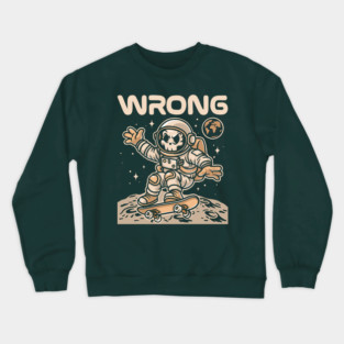 WRONG SPACE  – Moon Flip Edition Crewneck Sweatshirt