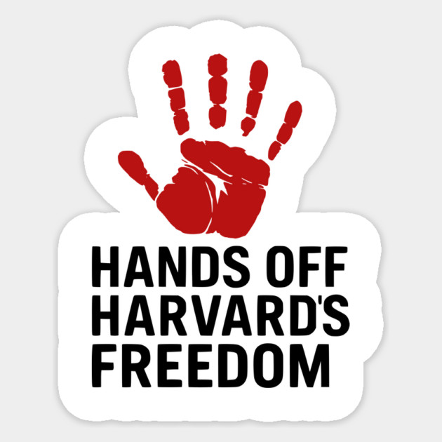 Hands Off Harvard’s Freedom Protest Design for Free Speech Activists Sticker by ArtistTee ⭐⭐⭐⭐⭐