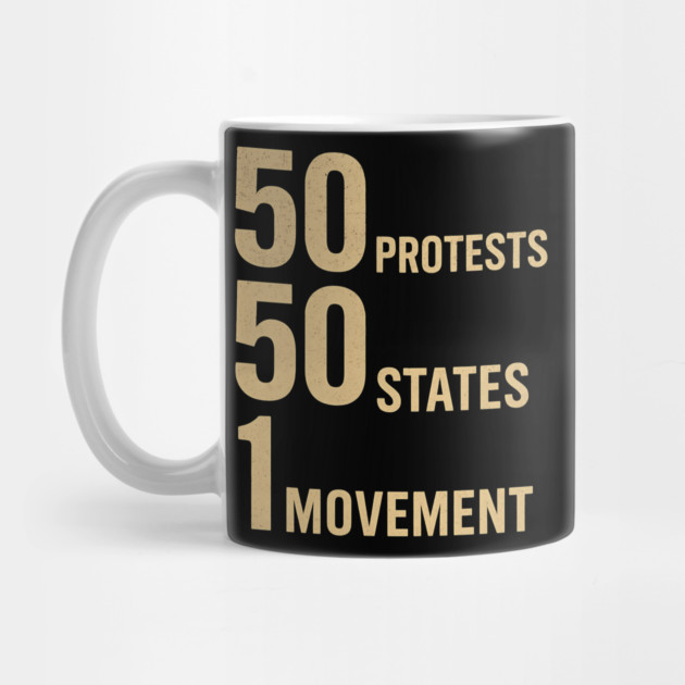 50501: 50 Protests 50 States 1 Movement Vintage Grunge Activist Design by ArtistTee ⭐⭐⭐⭐⭐