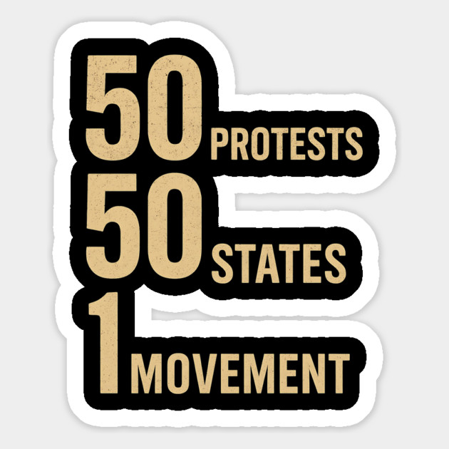 50501: 50 Protests 50 States 1 Movement Vintage Grunge Activist Design Magnet by ArtistTee ⭐⭐⭐⭐⭐