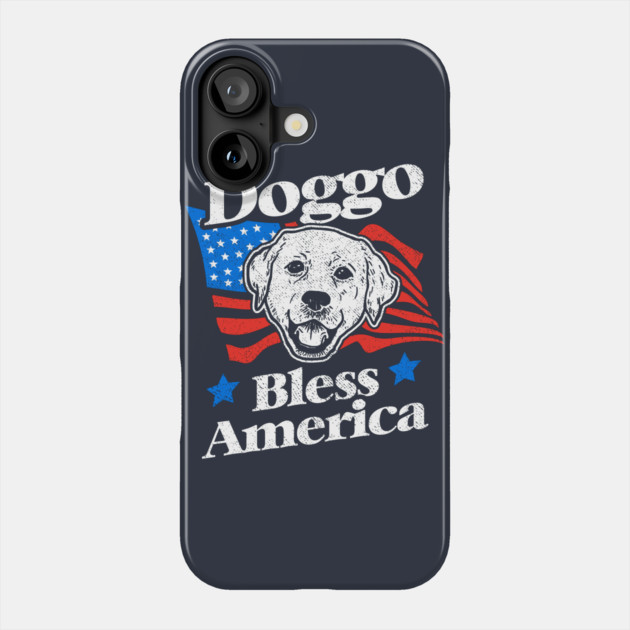 Doggo Bless America Phone Case by dumbshirts