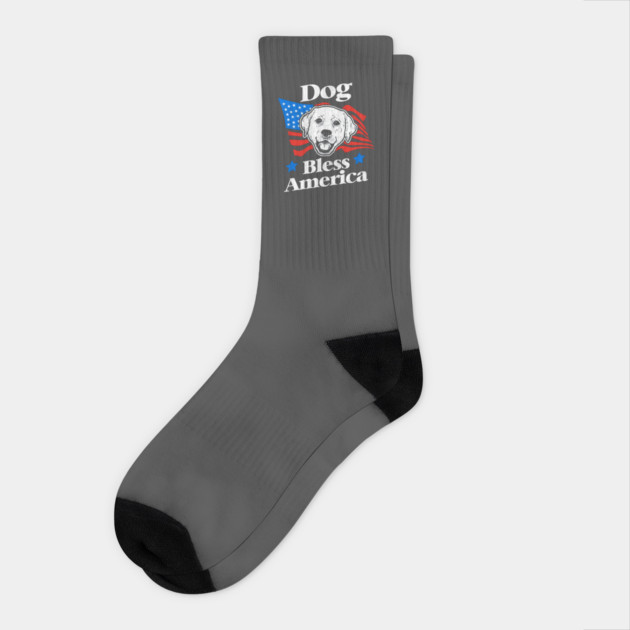 Dog Bless America Socks by dumbshirts